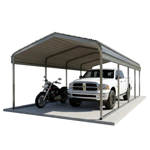 FILLOSLOV 12x20 FT Galvanized Steel Carport Shelter
