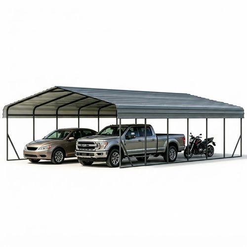 Vertical Roof Metal Carport - 20x30 FT